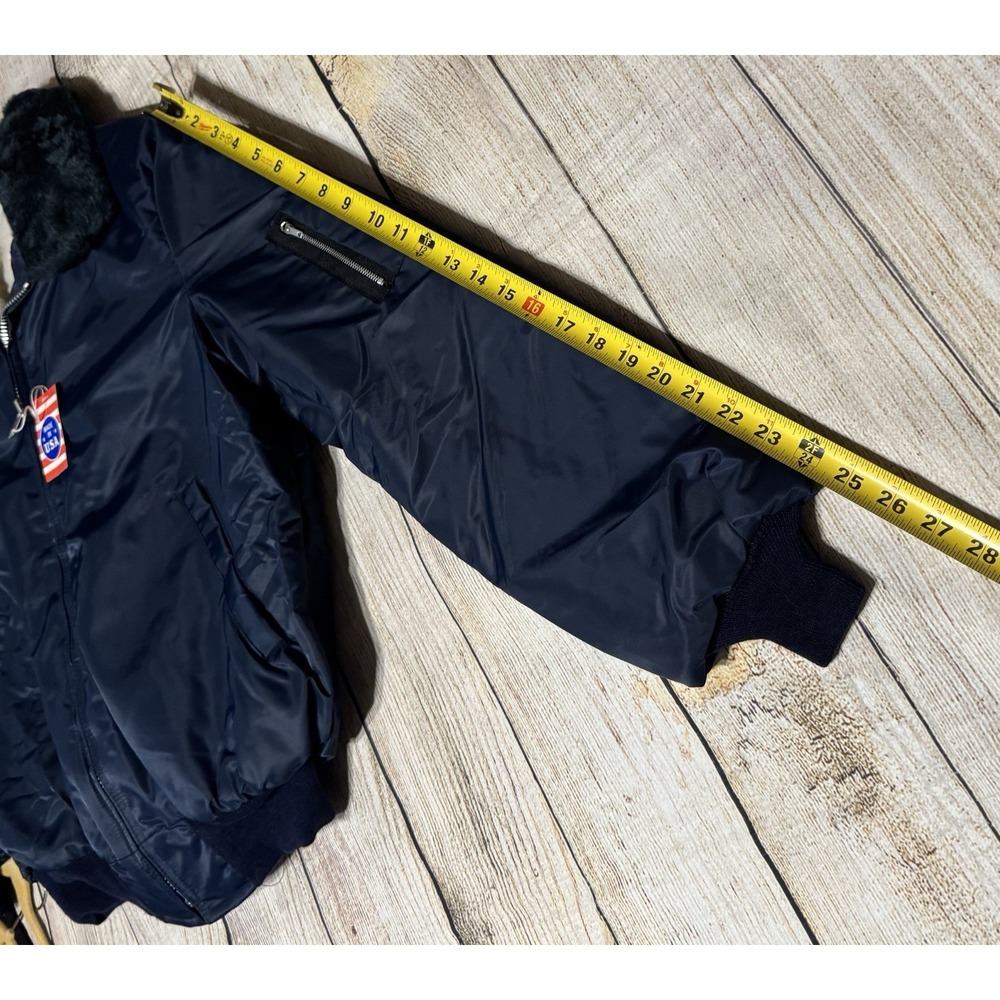 Vtg NWT Wear Guard Eastern Uniforms NEW Fleece Inside Blue Nylon Out Sz L Tub7 - Picture 4 of 8